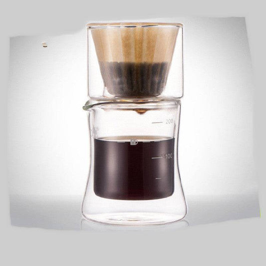 Double Glass Cake Type Coffee Pot Creation