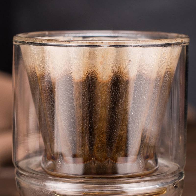 Double Glass Cake Type Coffee Pot Creation