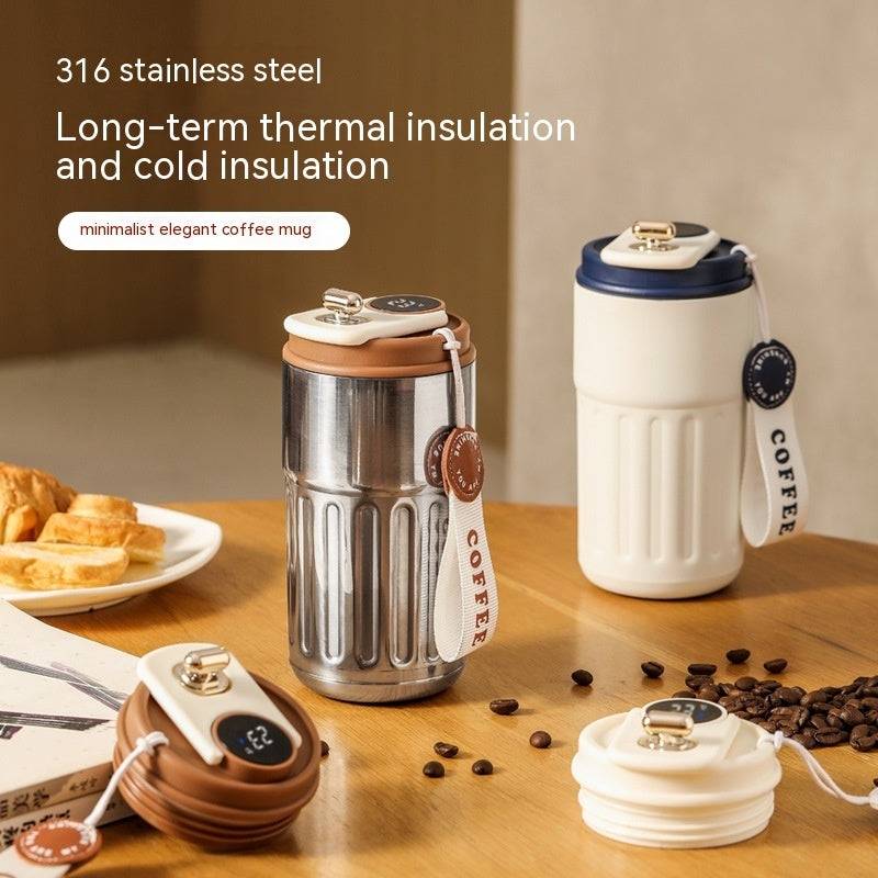 Smart Digital Thermal Bottle | Stainless Steel Coffee Mug with Temperature Display 450ml