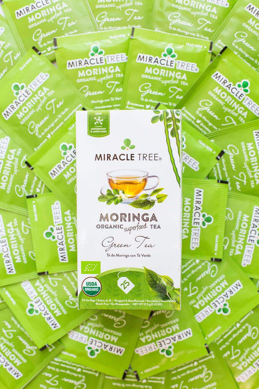 Organic Moringa Tea - Green Tea - Decaffeinated Herbal Tea