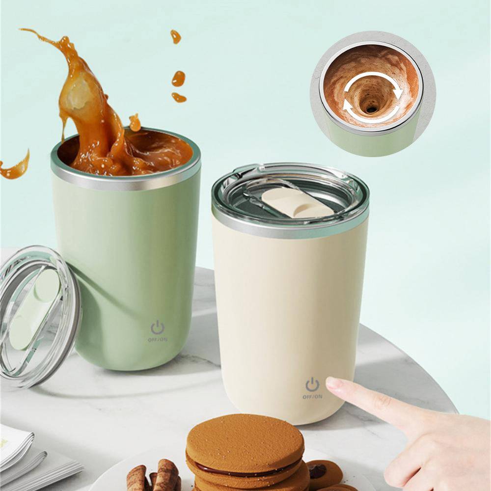 Insulated Self-Stirring Coffee Mug – 350 ml Electric Mixer & Thermal Cup
