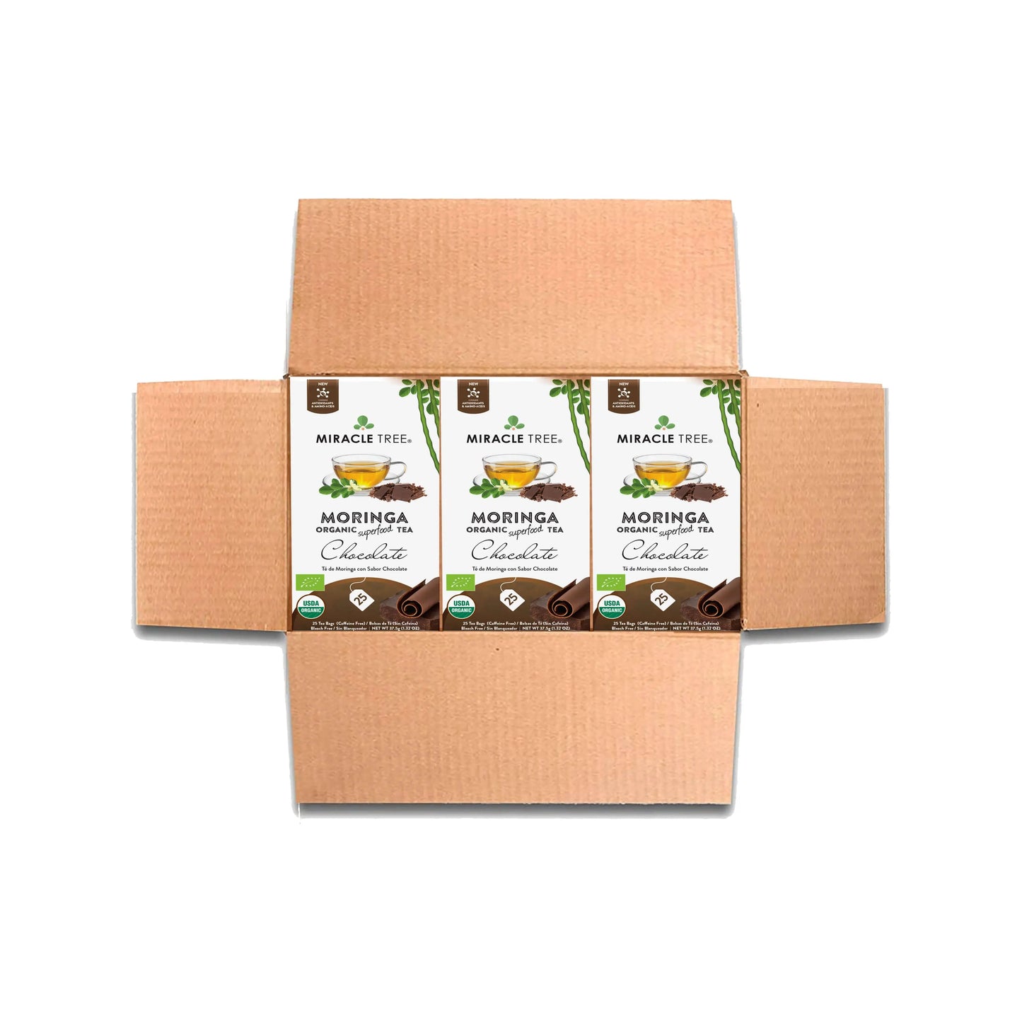 Organic Moringa Tea - Chocolate - Caffeine-Free Herbal Tea