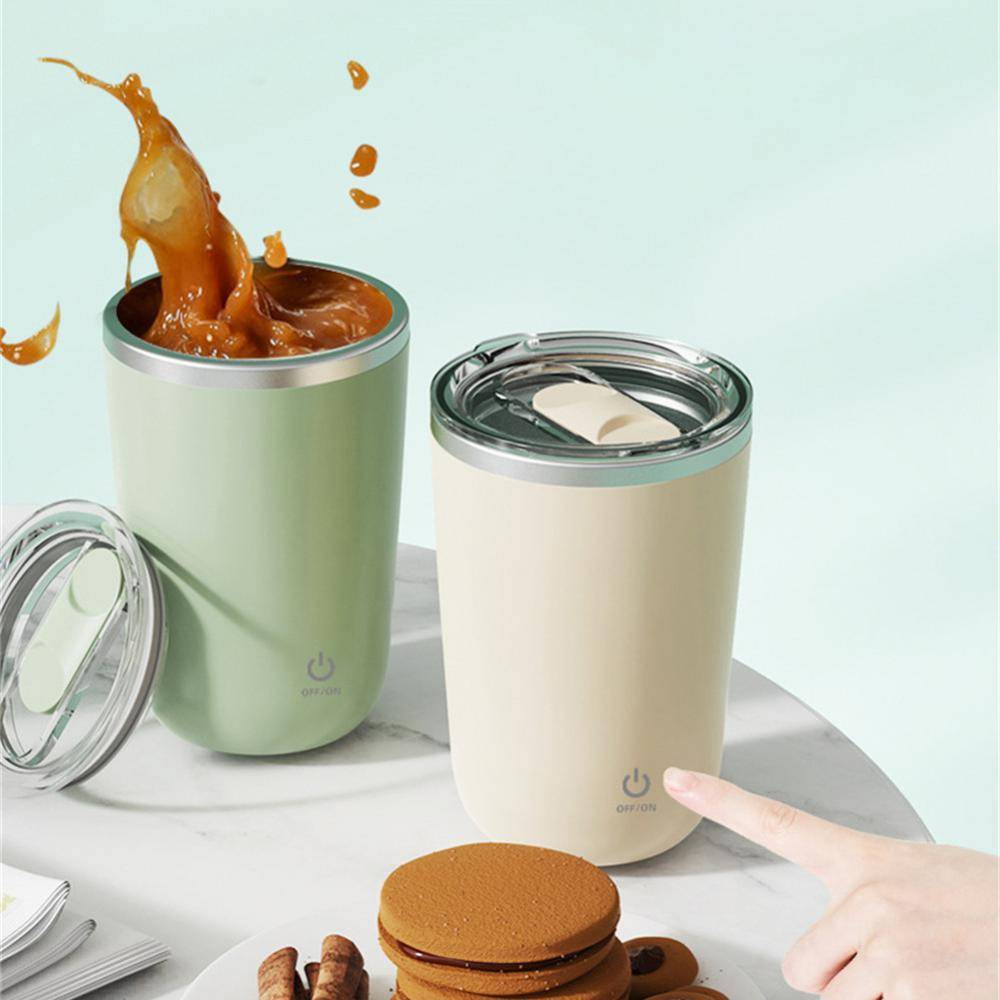 Insulated Self-Stirring Coffee Mug – 350 ml Electric Mixer & Thermal Cup
