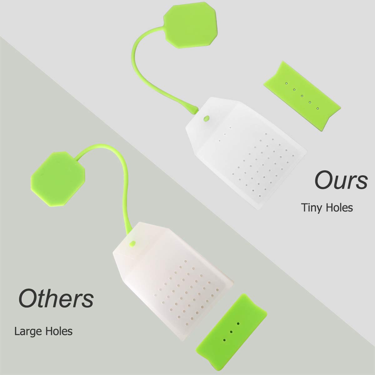 Silicone Tea Infuser, 4 Pack Loose Leaf Tea Filter Bags Strainer with Spoon