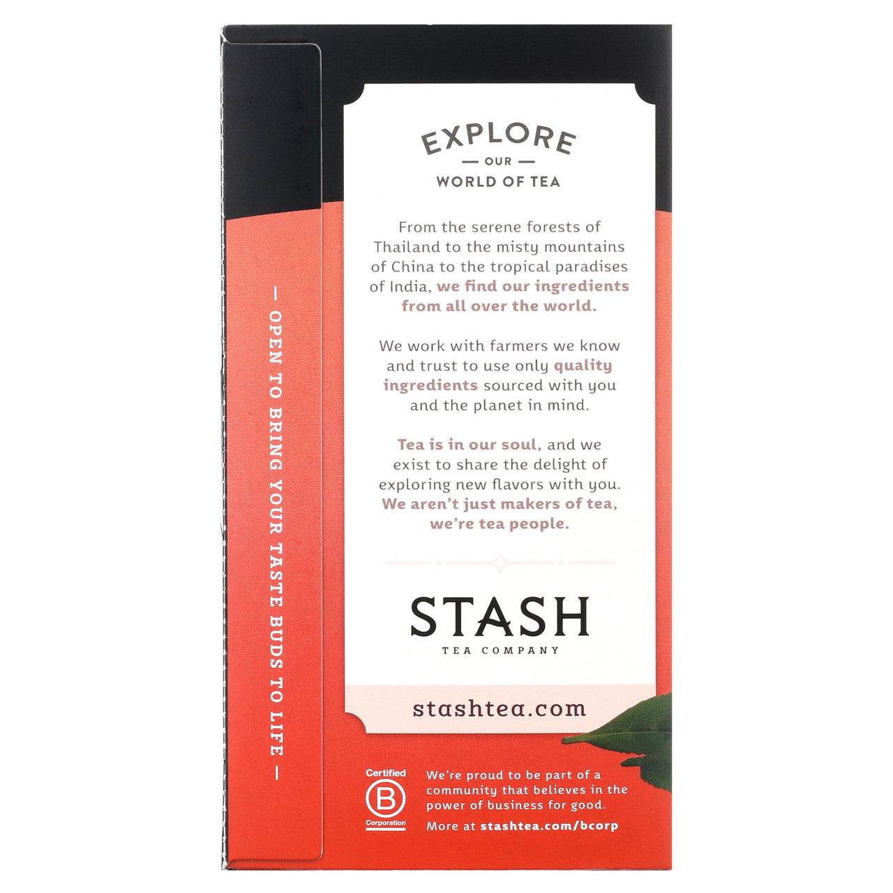 Stash Tea Chai Spice Blend Decaf Tea (6x18 CT)