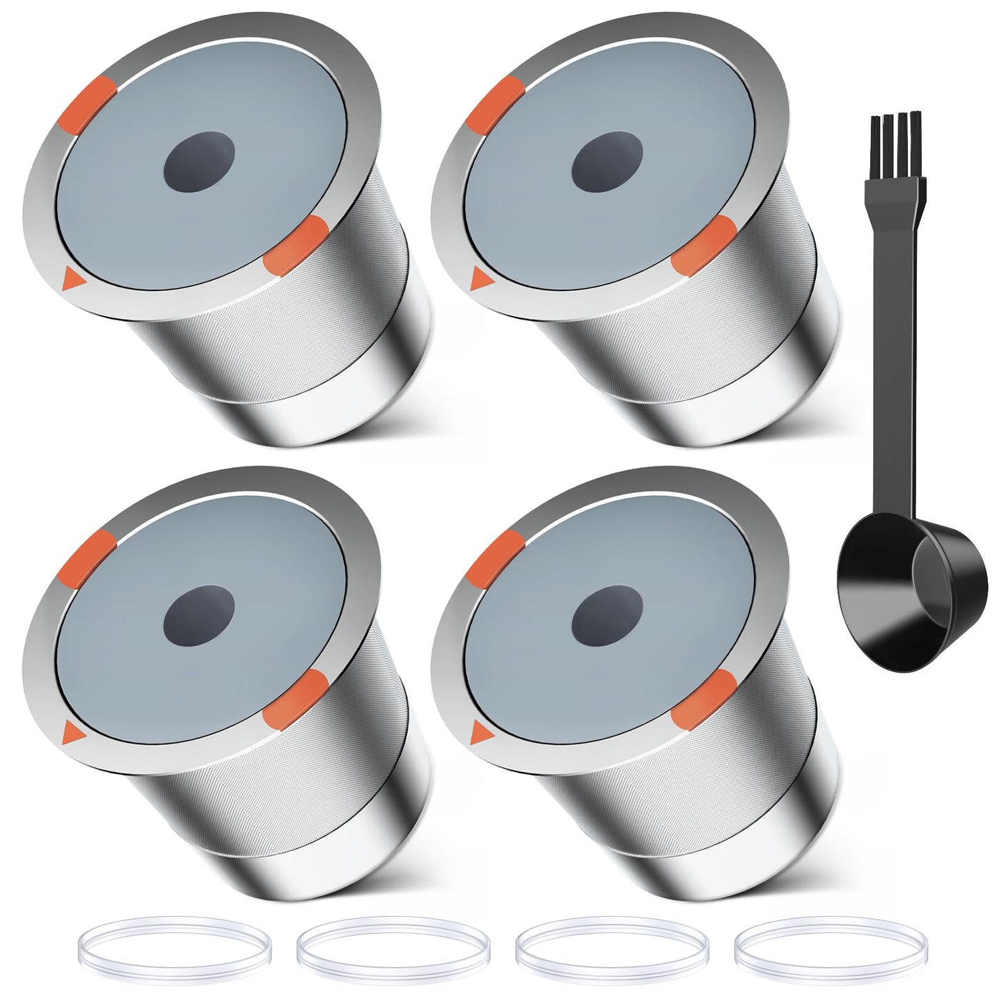 Reusable k Cup Coffee Filters,Universal stainless steel Refillable k Cups Filter Use for Keurig 2.0 and 1.0 Coffee Makers-brewers (3pack)