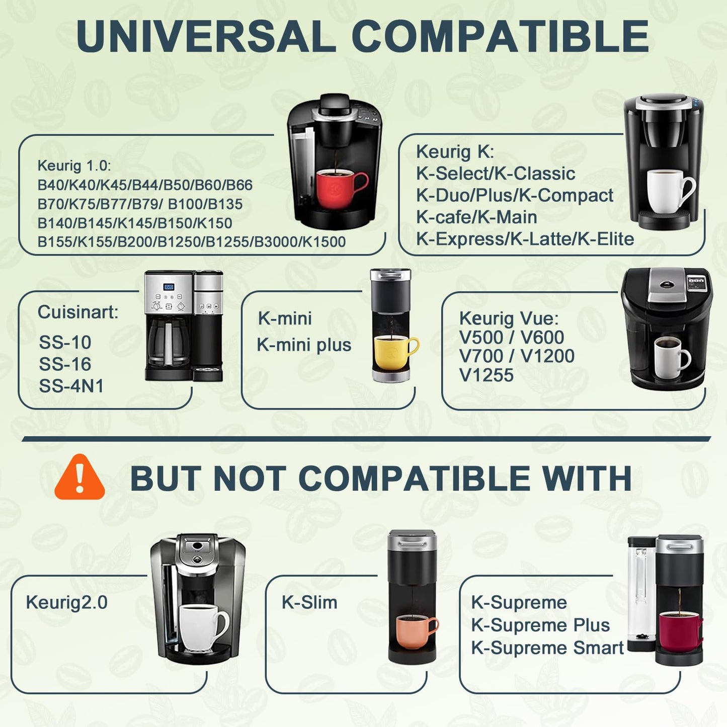 NESSUS 2 Pack Reusable K Cup for Keurig 1.0, Stainless Steel Reusable K Cups for Keurig 1 Prong Coffee Maker K Cup Reusable Coffee Pods with Heat Resistant Handles and Scoop, NO BPA