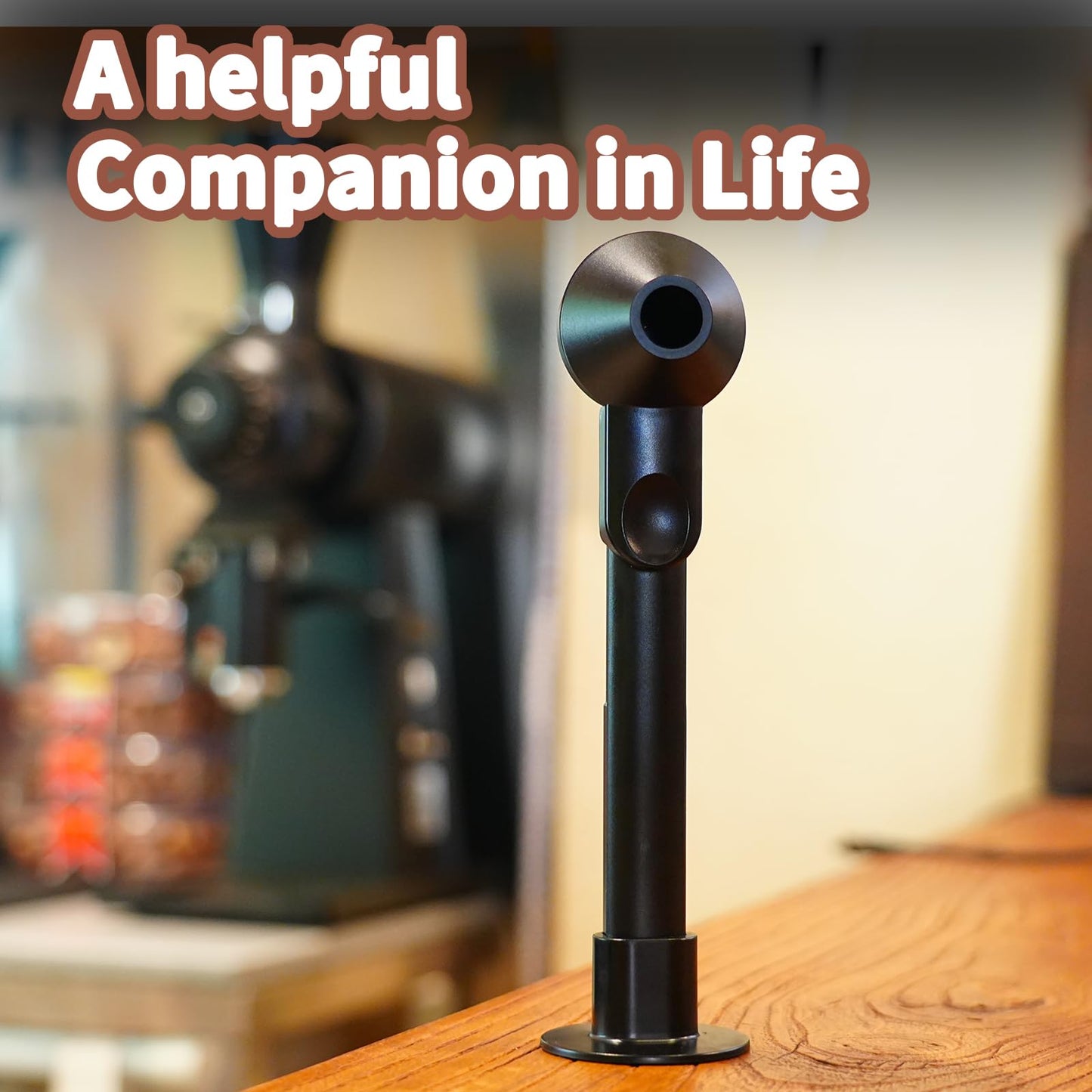 Coffee Scoop with Funnel for Ground Coffee, Protein Powder & Tea, for Reusable K Cup Refiller, 2TBSP Mess-Free, Funnel Design Prevents Spills (Black, 1-Pack)