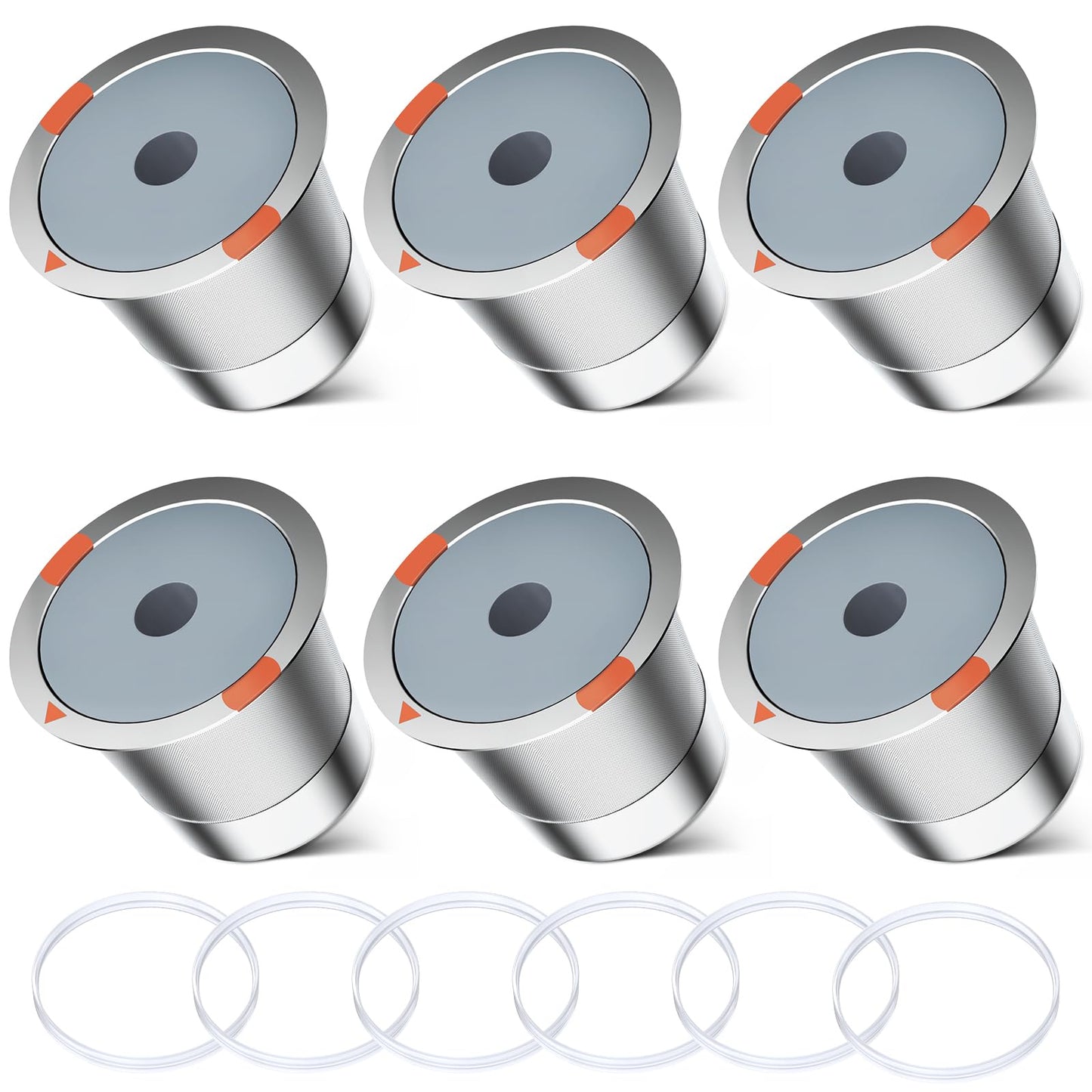 Reusable k Cup Coffee Filters,Universal stainless steel Refillable k Cups Filter Use for Keurig 2.0 and 1.0 Coffee Makers-brewers (3pack)