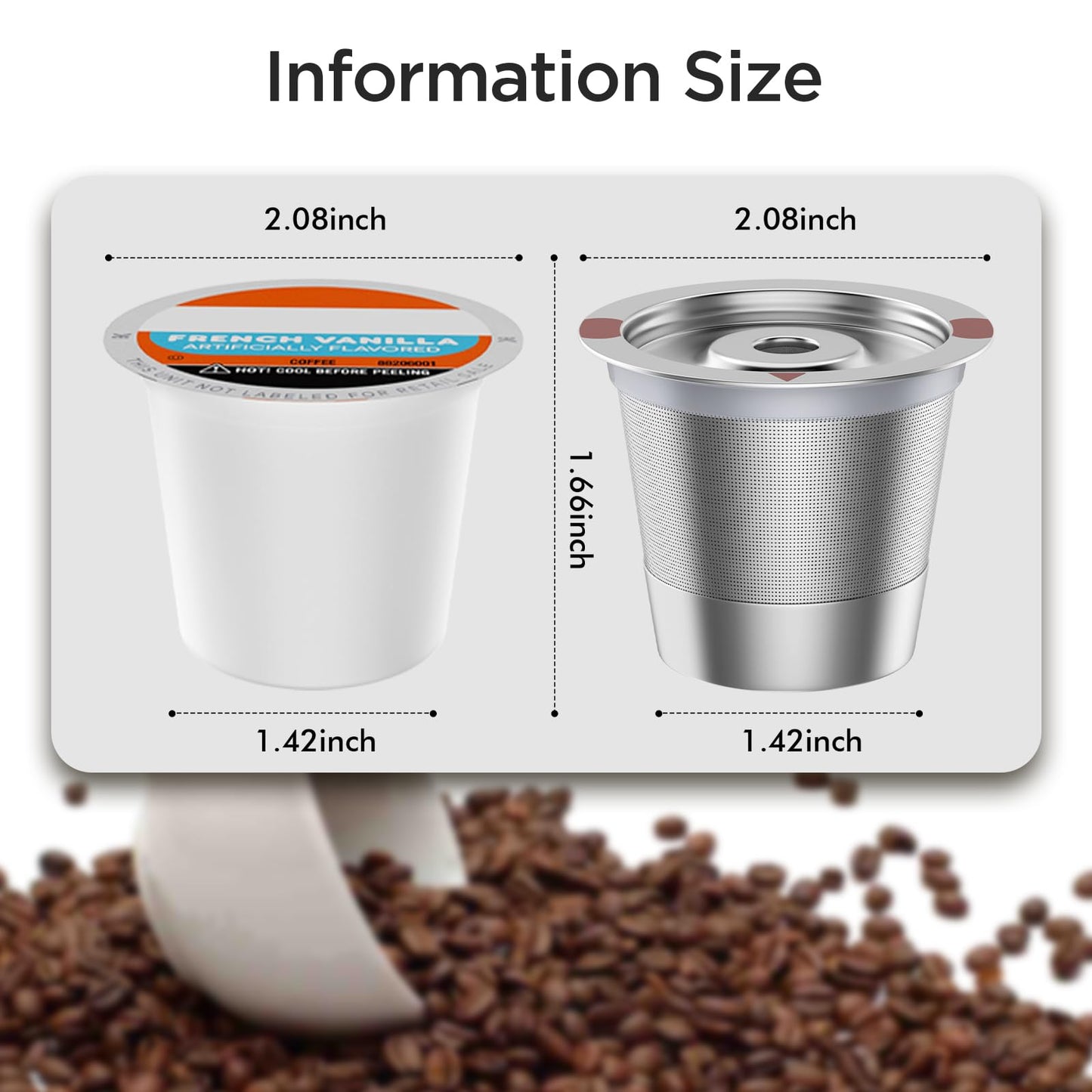 Reusable k Cup Coffee Filters,Universal stainless steel Refillable k Cups Filter Use for Keurig 2.0 and 1.0 Coffee Makers-brewers (3pack)