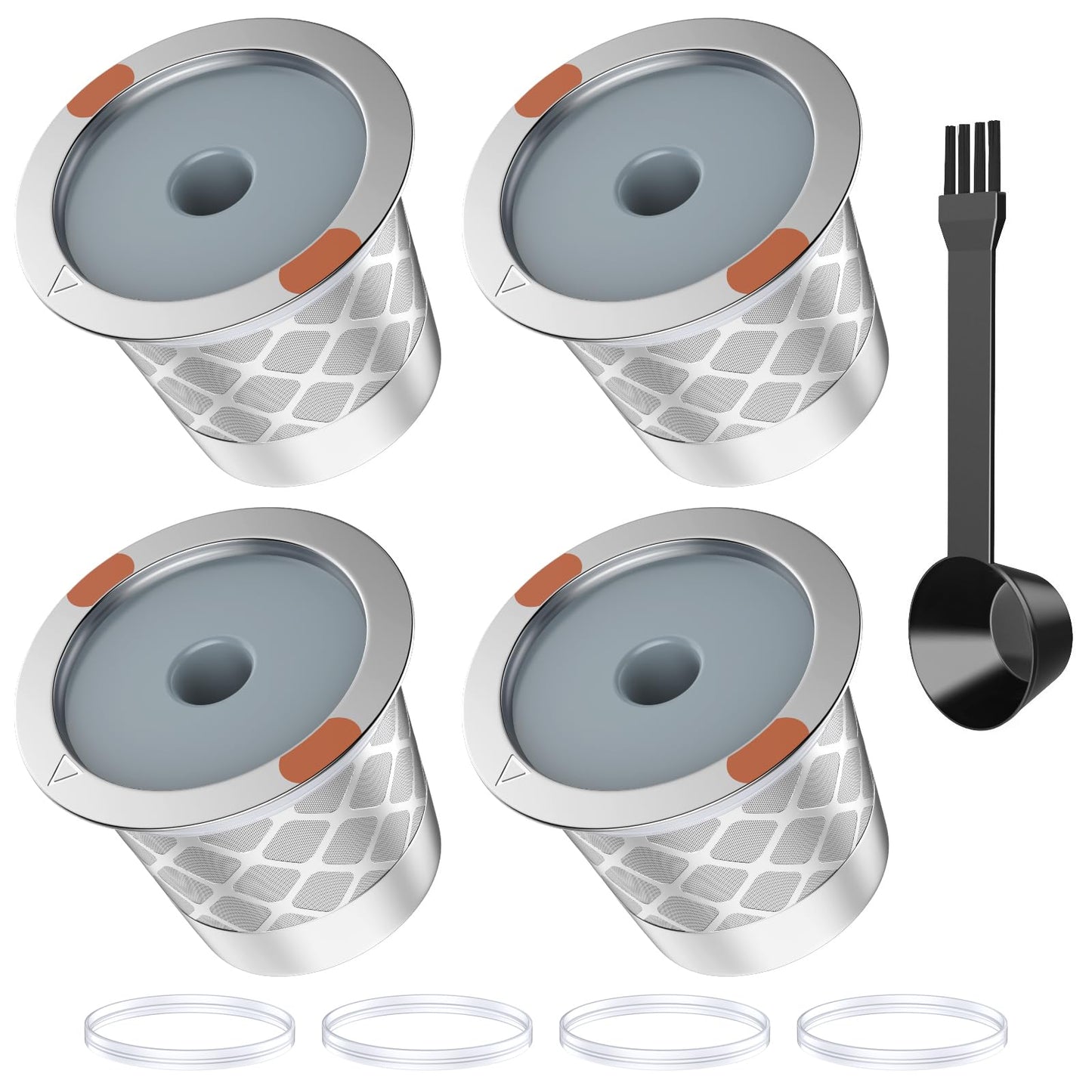 Reusable k Cup Coffee Filters,Universal stainless steel Refillable k Cups Filter Use for Keurig 2.0 and 1.0 Coffee Makers-brewers (3pack)