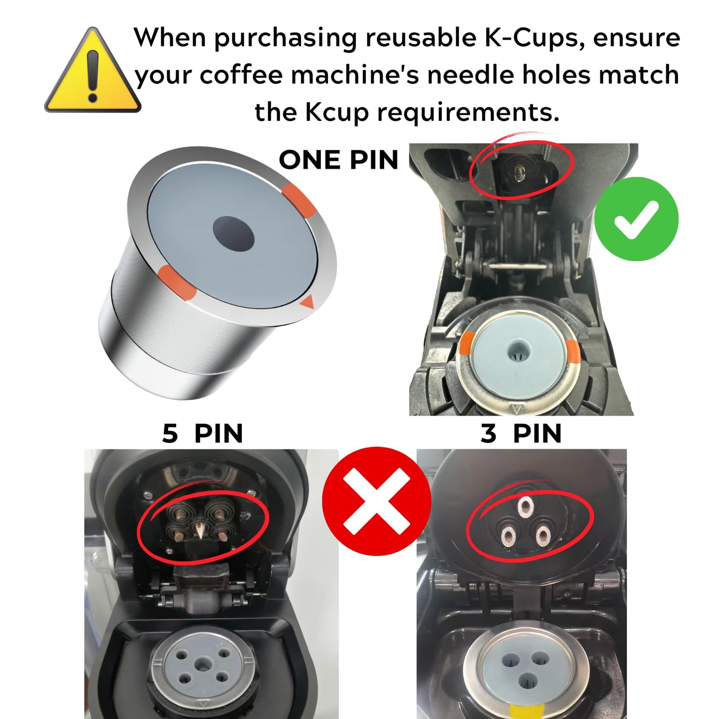 Reusable k Cup Coffee Filters,Universal stainless steel Refillable k Cups Filter Use for Keurig 2.0 and 1.0 Coffee Makers-brewers (3pack)