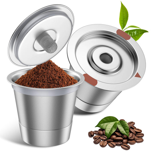 Reusable k Cup Coffee Filters,Universal stainless steel Refillable k Cups Filter Use for Keurig 2.0 and 1.0 Coffee Makers-brewers (3pack)