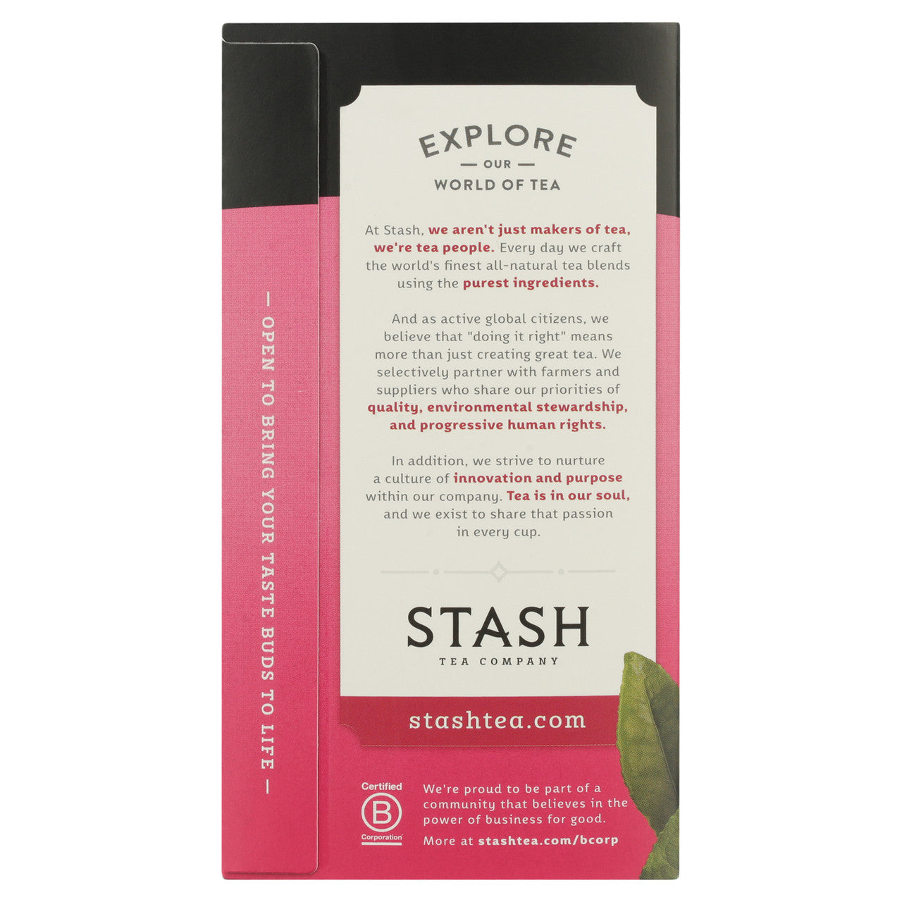 Stash Tea Pomegrante Raspberry With Matcha Tea (6x18 Bag)