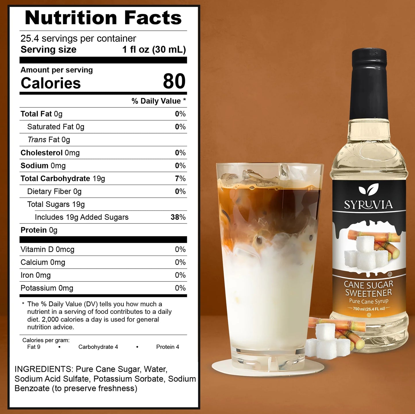 Cane Sugar Sweetener Syrup