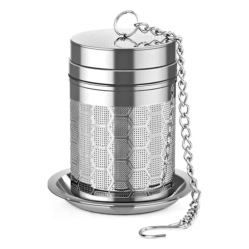 Tea Infuser | Extra Fine Mesh Stainless Steel Tea Strainer with Chain Hook for Loose Leaf Tea