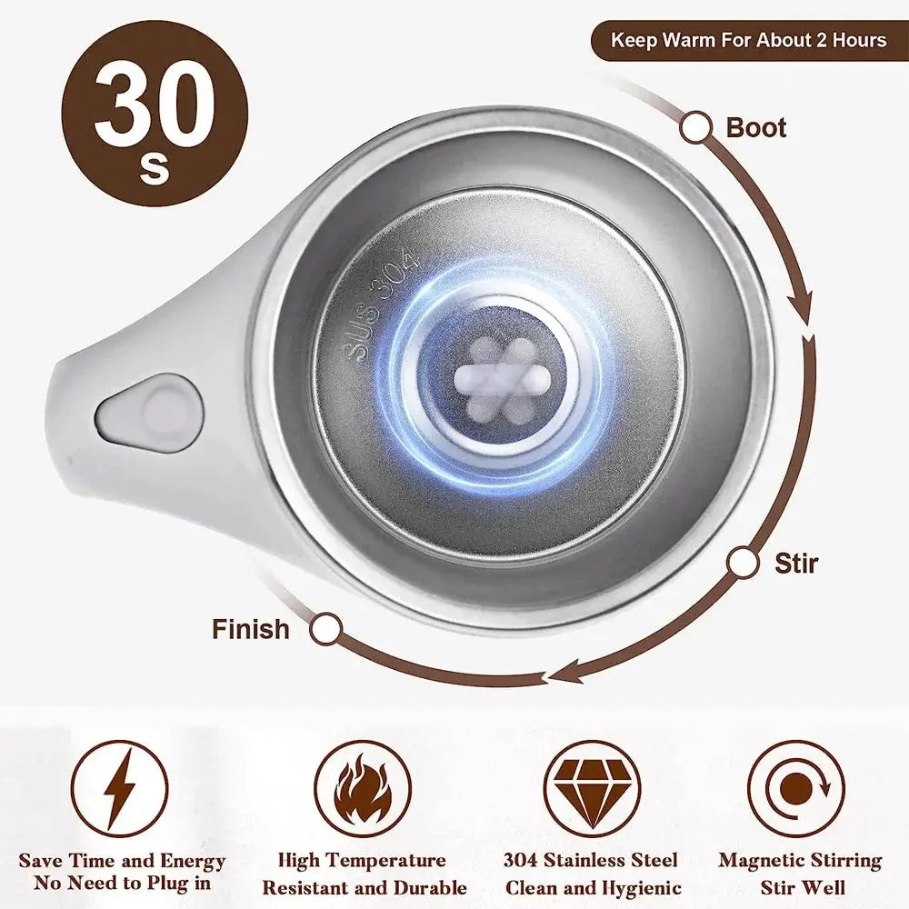 Automatic stirring cup portable rechargeable stainless steel suitable for home travel