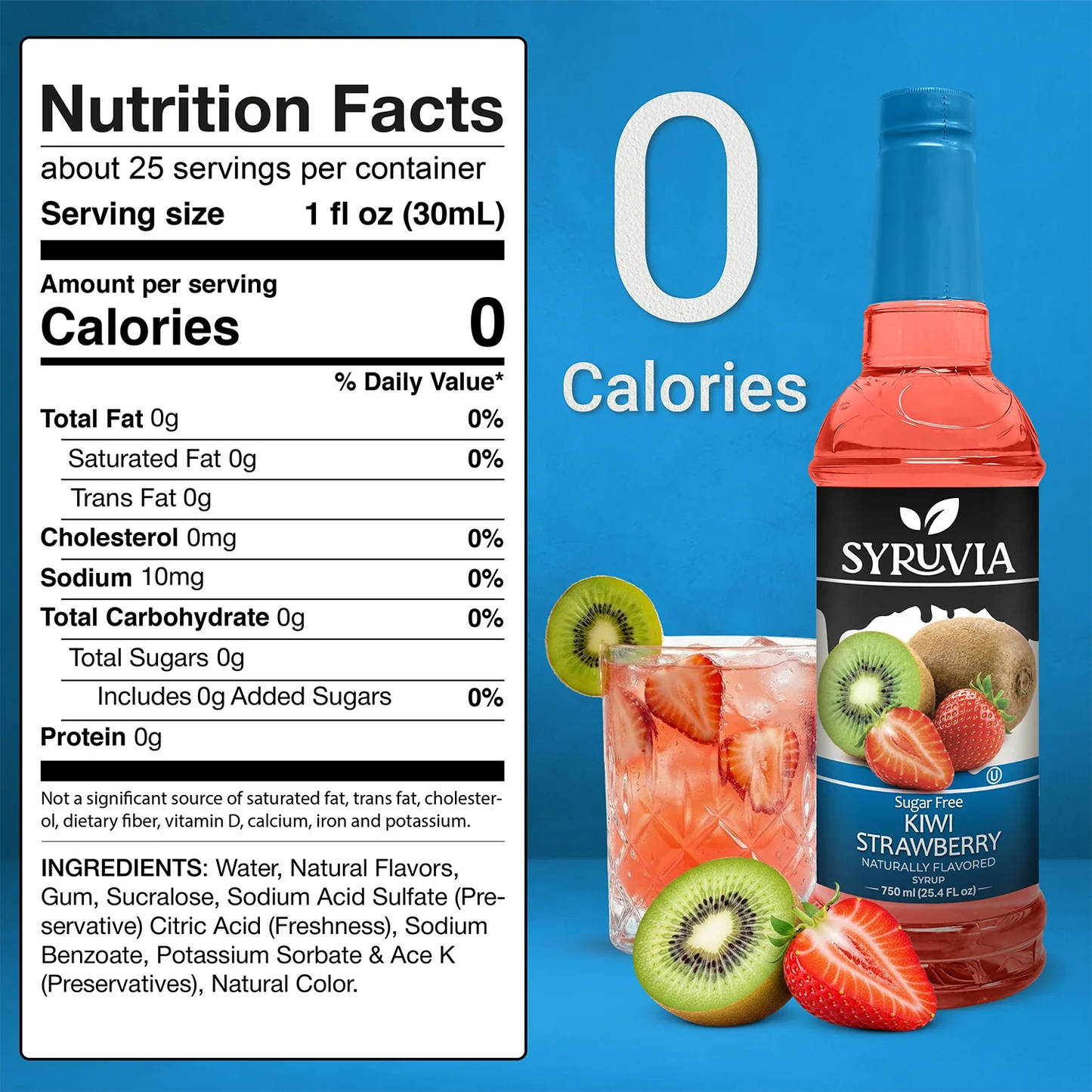 Sugar Free Kiwi Strawberry Syrup
