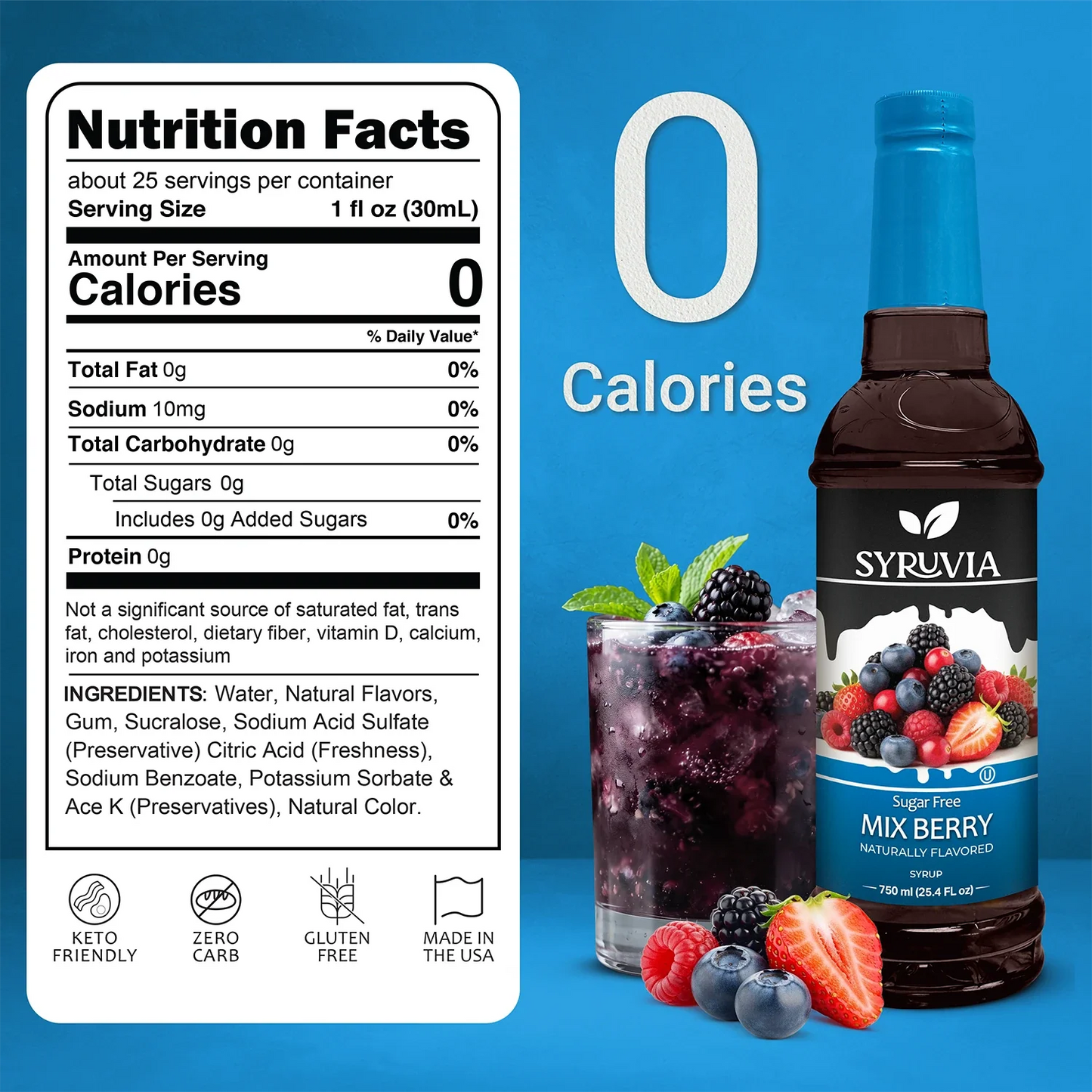 Sugar Free Mix Berry Syrup