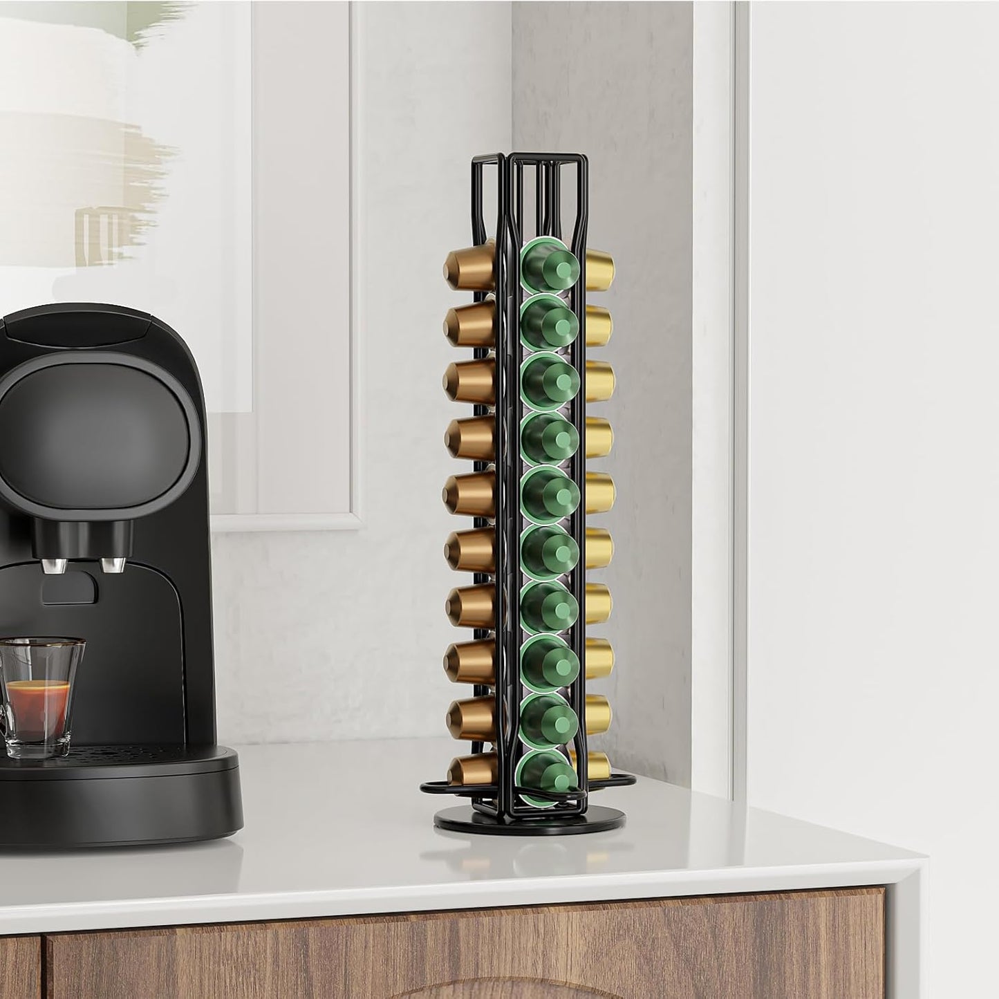 NNEDSZ Coffee Pods Holder Storage Compatible with 40 Nespresso Pods