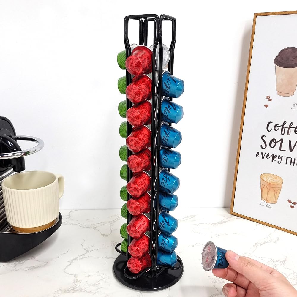 NNEDSZ Coffee Pods Holder Storage Compatible with 40 Nespresso Pods