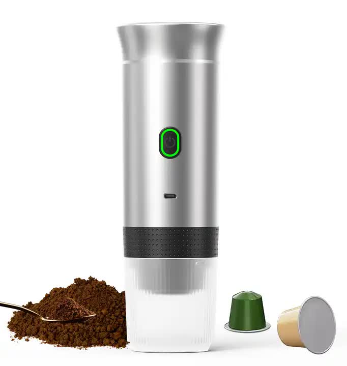 NNEDSZ Green Portable Espresso Coffee Machine - Universal 3-in-1 Capsule, Coffee Powder, and Espresso Maker