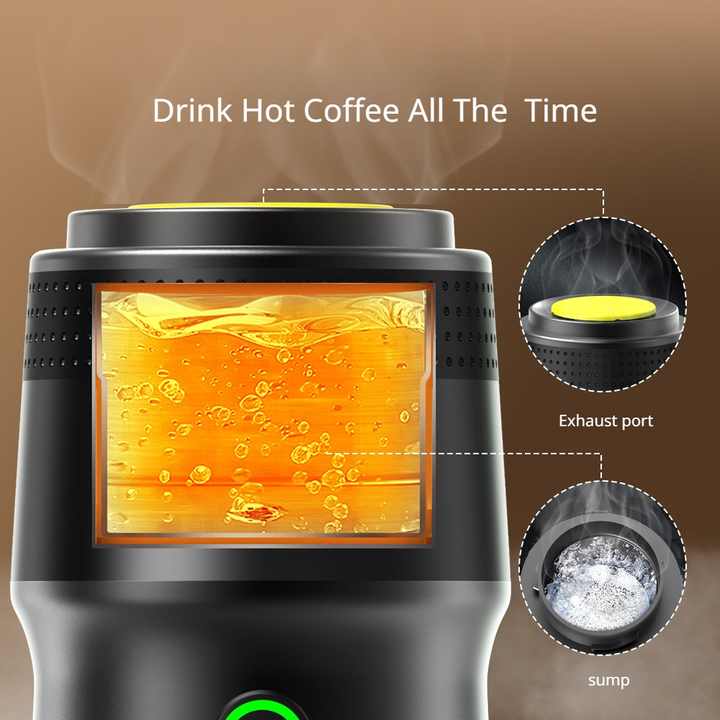 NNEDSZ Black Portable Fully Automatic Espresso Coffee Machine - Universal 3-in-1 Capsule, Coffee Powder & Espresso Maker