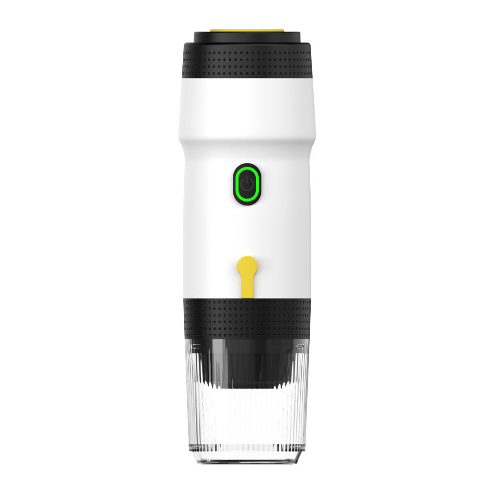 NNEDSZ White Portable Fully Automatic Espresso Coffee Machine - Universal 3-in-1 Capsule, Coffee Powder & Espresso Maker