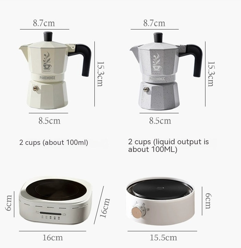 Aluminum Double Valve Moka Pot